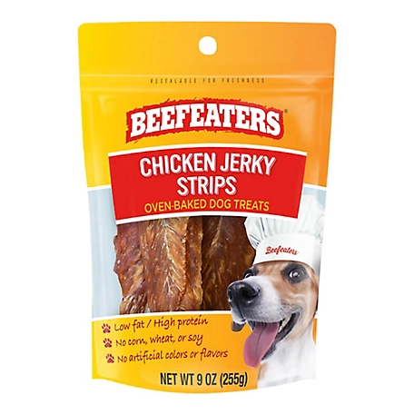 Beefeaters Chicken Jerky Strips Dog Chew Treats, 9 oz.