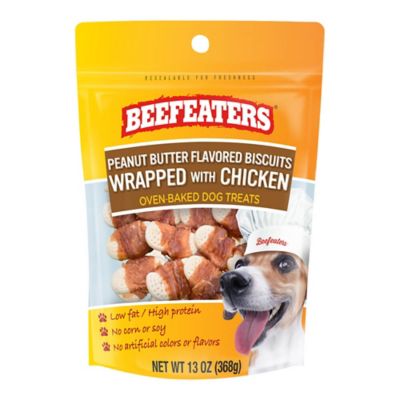 Beefeaters Peanut Butter Biscuits Wrapped with Chicken Dog Treats, 13 oz.