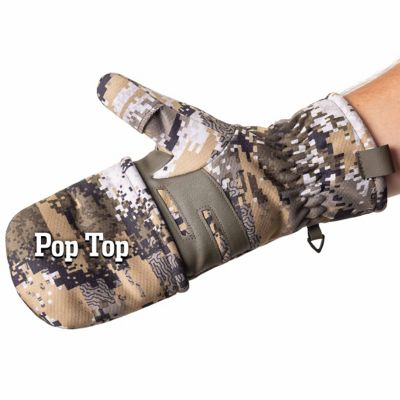 Image showing  Men's Fleece Colborne Heat Boost Windproof Hunting Pop-Top Winter Gloves, 1-Pair