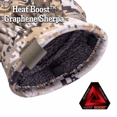 Image showing  Men's Fleece Colborne Heat Boost Windproof Hunting Pop-Top Winter Gloves, 1-Pair