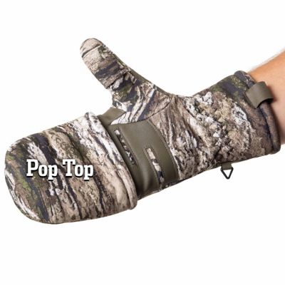 Image showing  Men's Fleece Colborne Heat Boost Windproof Hunting Pop-Top Winter Gloves, 1-Pair