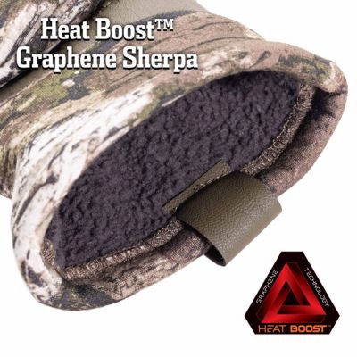 Image showing  Men's Fleece Colborne Heat Boost Windproof Hunting Pop-Top Winter Gloves, 1-Pair