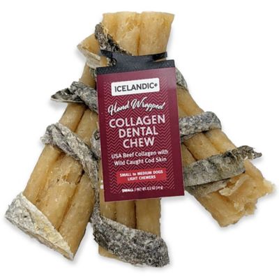 Icelandic+ Beef Collagen Dental Chew Stick Wrapped with Fish Dog Treat, 4 in.