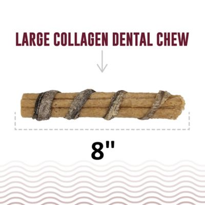 Icelandic+ Beef Collagen Stick Wrapped with Fish Dental Dog Chew Treat, 8 in.