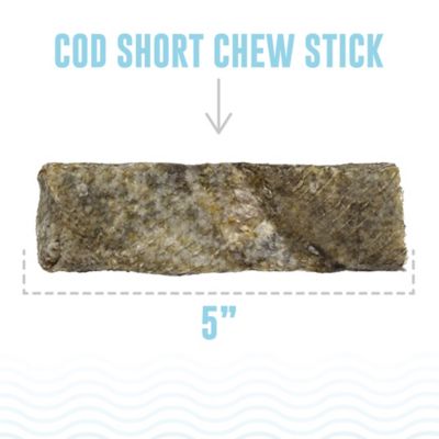 Image showing 2 th Icelandic+ 5 in. Cod Skin Short Hand Wrapped Dog Chew Sticks, 2.8 oz., 3 ct.