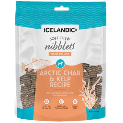 Icelandic+ Soft Chew Nibblets Arctic Char & Kelp Dog Treat 2.25 oz. Bag