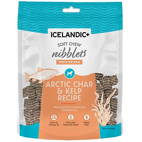 Icelandic+ Arctic Char and Kelp Soft Chew Nibblets Dog Treats, 2.25 oz.