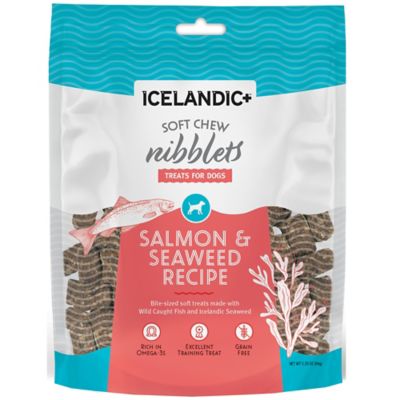Icelandic+ Salmon and Seaweed Soft Chew Nibblets Dog Treats, 2.25 oz.