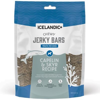 Icelandic+ Capelin, Skyr and Seaweed Chewy Jerky Bars Dog Treats, 2.5 oz.