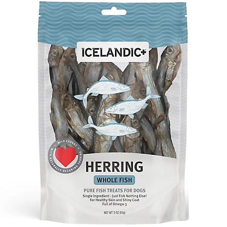 Icelandic+ Herring Whole Fish Dog Treats, 3 oz. Bag