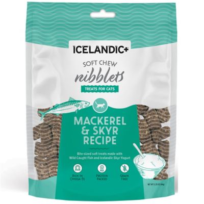 Icelandic+ Soft Chew Nibblets Mackerel & Skyr Cat Treat 2.25 oz. Bag