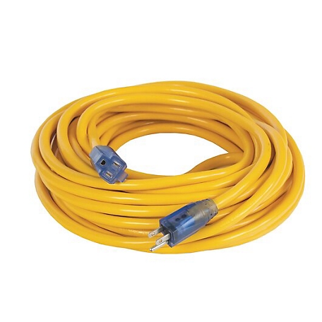 DeWALT 50 ft. 10/3 Lighted CGM Heavy-Duty Extension Cord Yellow, DXEC17003050