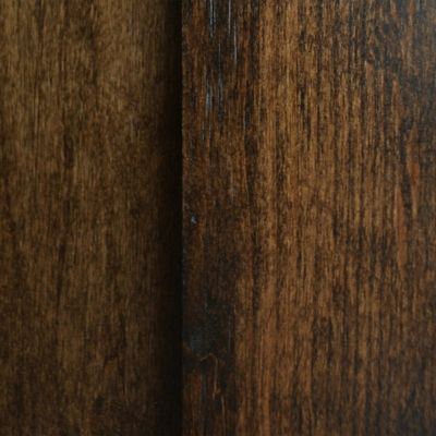 Image showing  Herringbone Wood Finish Barn Door with Installation Hardware Kit, DHERR4284DKCHNONEDBHD