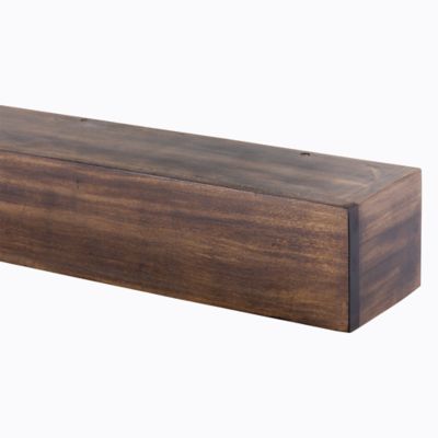 Image showing  36 in. x 9 in. Modern Farmhouse Fireplace Shelf Mantel, Dark Chocolate