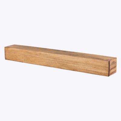 Image showing  36 in. x 6.25 in. Modern Farmhouse Fireplace Shelf Mantel, Aged Oak