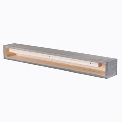 Image showing 5 th Dogberry Collections 36 in. x 6.25 in. Modern Farmhouse Fireplace Shelf Mantel, Ash Gray