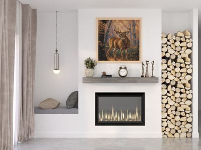 Image showing 7 th Dogberry Collections 36 in. x 6.25 in. Modern Farmhouse Fireplace Shelf Mantel, Ash Gray