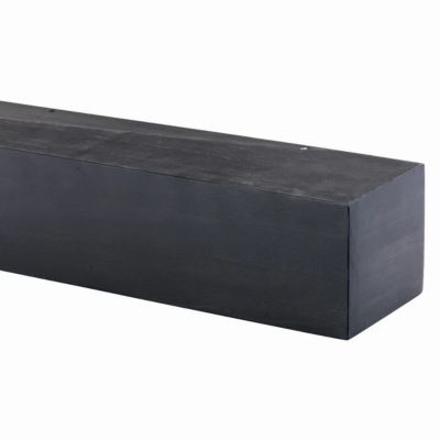 Image showing  48 in. x 9 in. Modern Farmhouse Fireplace Shelf Mantel, Midnight Black