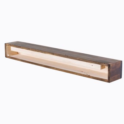 Image showing  48 in. x 9 in. Modern Farmhouse Fireplace Shelf Mantel, Dark Chocolate