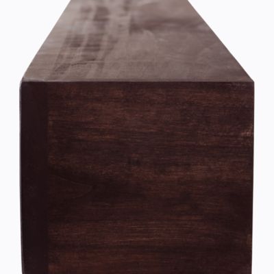 Image showing 6 th Dogberry Collections 60 in. x 9 in. Modern Farmhouse Fireplace Shelf Mantel, Mahogany