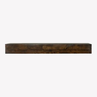 Image showing 7 th Dogberry Collections 60 in. x 6.25 in. Modern Farmhouse Fireplace Shelf Mantel, Dark Chocolate