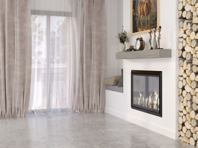 Image showing  60 in. x 6.25 in. Modern Farmhouse Fireplace Shelf Mantel, Ash Gray