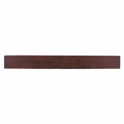 Dogberry Collections 60 in. x 6.25 in. Modern Farmhouse Fireplace Shelf Mantel, Mahogany