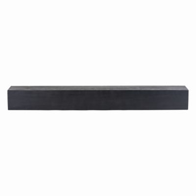 Image showing  72 in. x 6.25 in. Modern Farmhouse Fireplace Shelf Mantel, Midnight Black