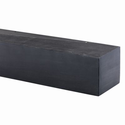 Image showing  72 in. x 6.25 in. Modern Farmhouse Fireplace Shelf Mantel, Midnight Black