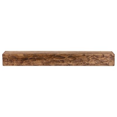 Image showing  36 in. x 9 in. Rough Hewn Fireplace Shelf Mantel, Aged Oak