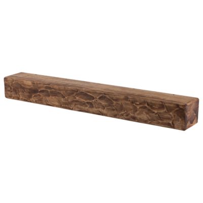 Image showing  36 in. x 9 in. Rough Hewn Fireplace Shelf Mantel, Aged Oak