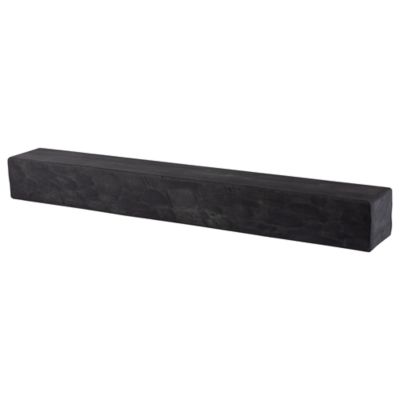 Image showing  36 in. x 9 in. Rough Hewn Fireplace Shelf Mantel, Midnight Black
