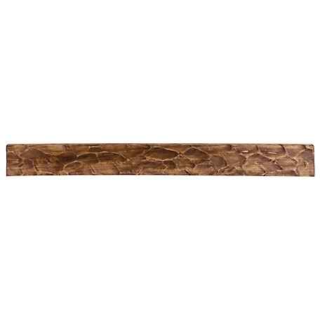 Dogberry Collections Rough Hewn Fireplace Shelf Mantel, Aged Oak, 36 in. x 6.25 in., Hewn