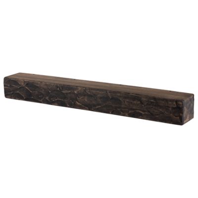 Image showing  36 in. x 6.25 in. Rough Hewn Fireplace Shelf Mantel, Dark Chocolate