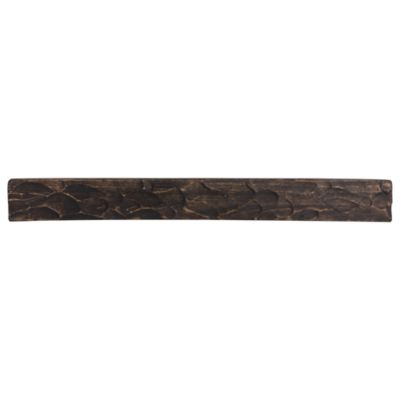 Dogberry Collections 48 in. x 6.25 in. Rough Hewn Fireplace Shelf Mantel, Dark Chocolate