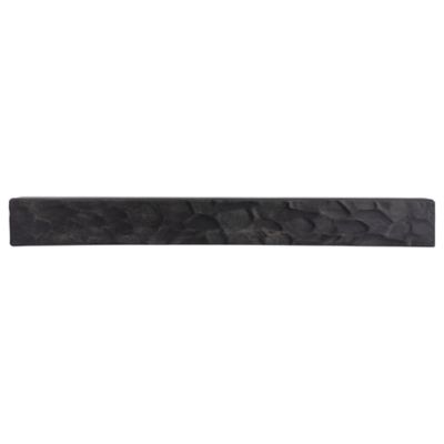 Dogberry Collections Rough Hewn Fireplace Shelf Mantel, Midnight Black, 48 in. x 6.25 in., Hewn