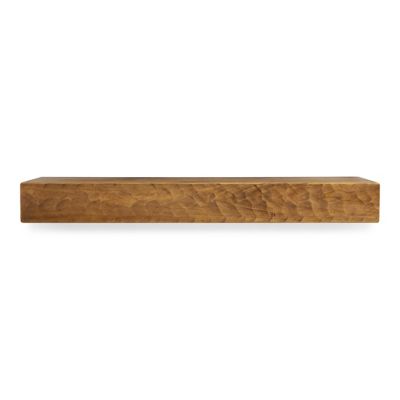 Dogberry Collections 60 in. Rough Hewn Fireplace Shelf Mantel, Aged Oak, 60 in. x 9 in., Hewn