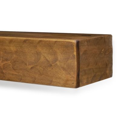 Image showing  60 in. x 9 in. Rough Hewn Fireplace Shelf Mantel, Aged Oak