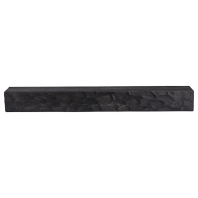 Image showing  60 in. x 9 in. Rough Hewn Fireplace Shelf Mantel, Midnight Black