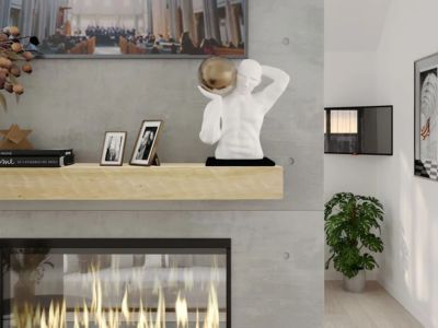 Image showing  60 in. Rough Hewn Fireplace Shelf Mantel, Unfinished, 60 in. x 9 in., Hewn