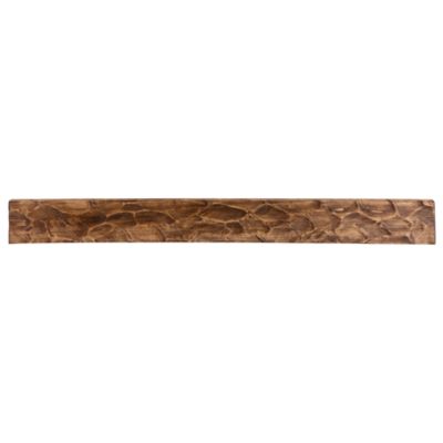 Dogberry Collections Rough Hewn Fireplace Shelf Mantel, Aged Oak, 60 in. x 6.25 in., Hewn