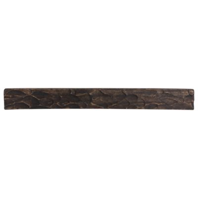 Dogberry Collections Rough Hewn Fireplace Shelf Mantel, Dark Chocolate, 60 in. x 6.25 in., Hewn