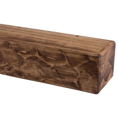 Image showing  72 in. x 9 in. Rough Hewn Fireplace Shelf Mantel, Aged Oak