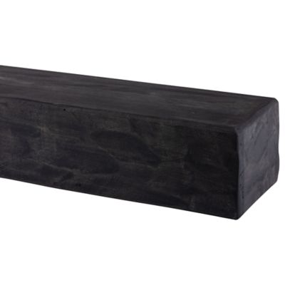 Image showing  72 in. x 9 in. Rough Hewn Fireplace Shelf Mantel, Midnight Black