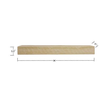 Image showing  72 in. x 9 in. Rough Hewn Fireplace Shelf Mantel, Unfinished