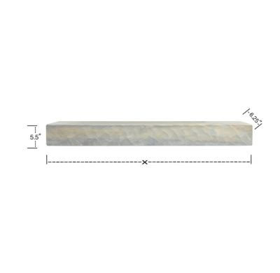 Image showing 6 th Dogberry Collections 72 in. x 6.25 in. Rough Hewn Fireplace Shelf Mantel, Ash Gray