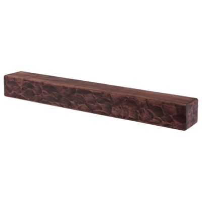 Image showing  Rough Hewn Fireplace Shelf Mantel, Mahogany, 72 in. x 6.25 in., Hewn