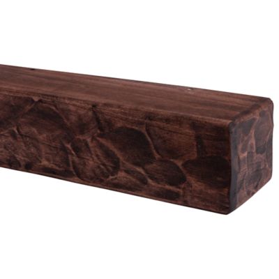 Image showing  Rough Hewn Fireplace Shelf Mantel, Mahogany, 72 in. x 6.25 in., Hewn