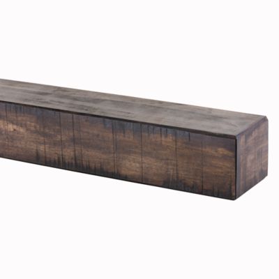 Image showing  36 in. x 9 in. Rustic Fireplace Shelf Mantel, Dark Chocolate