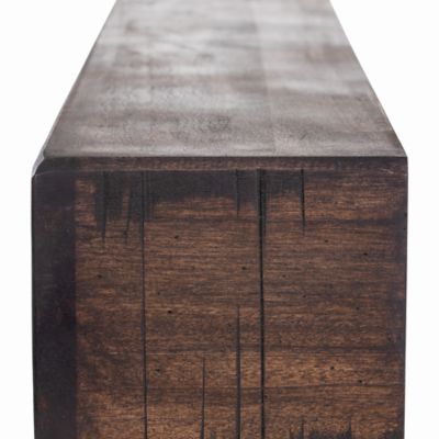 Image showing 5 th Dogberry Collections 36 in. x 9 in. Rustic Fireplace Shelf Mantel, Dark Chocolate